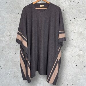 T. Babaton Cashmere Blend Poncho‎ Wrap Sweater Drape Sz M Aritzia